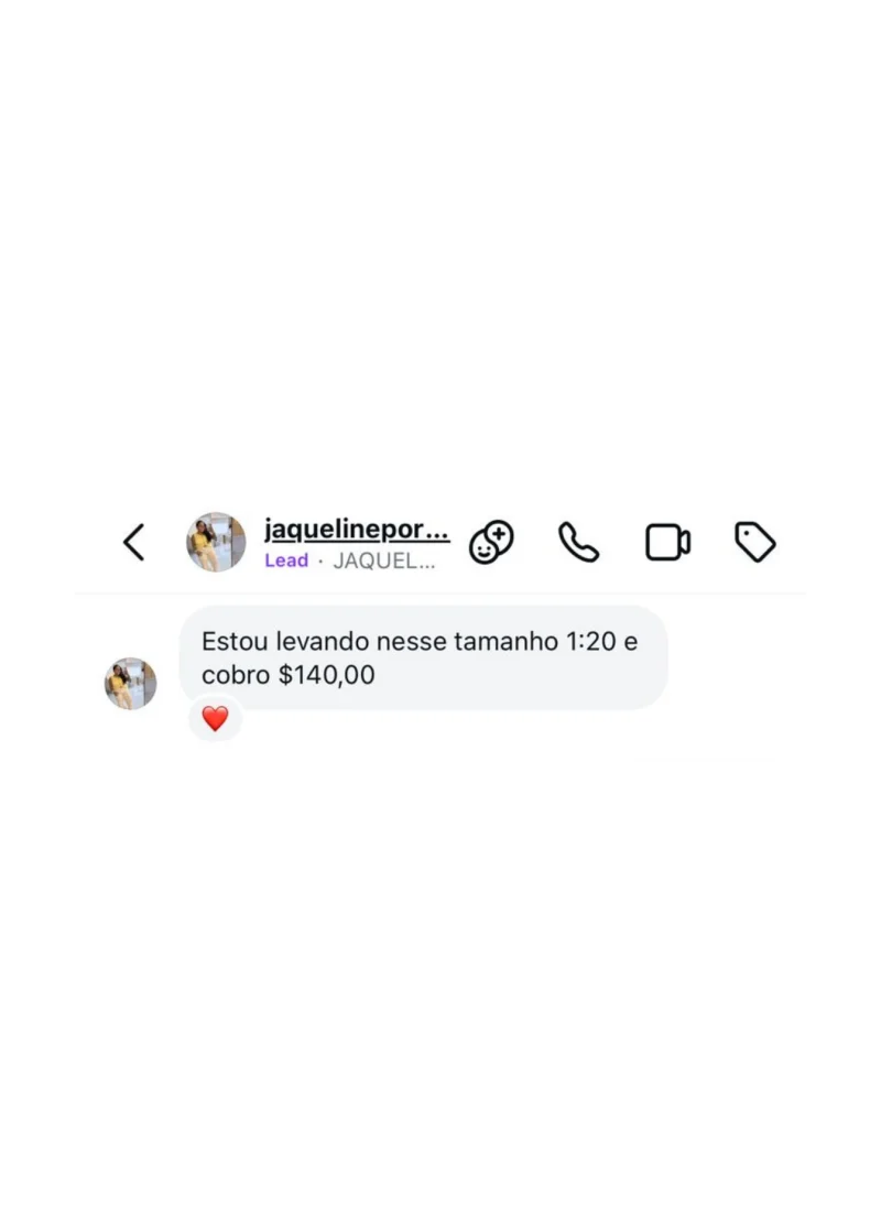 Depoimento de aluna sobre o tempo e o valor cobrado
