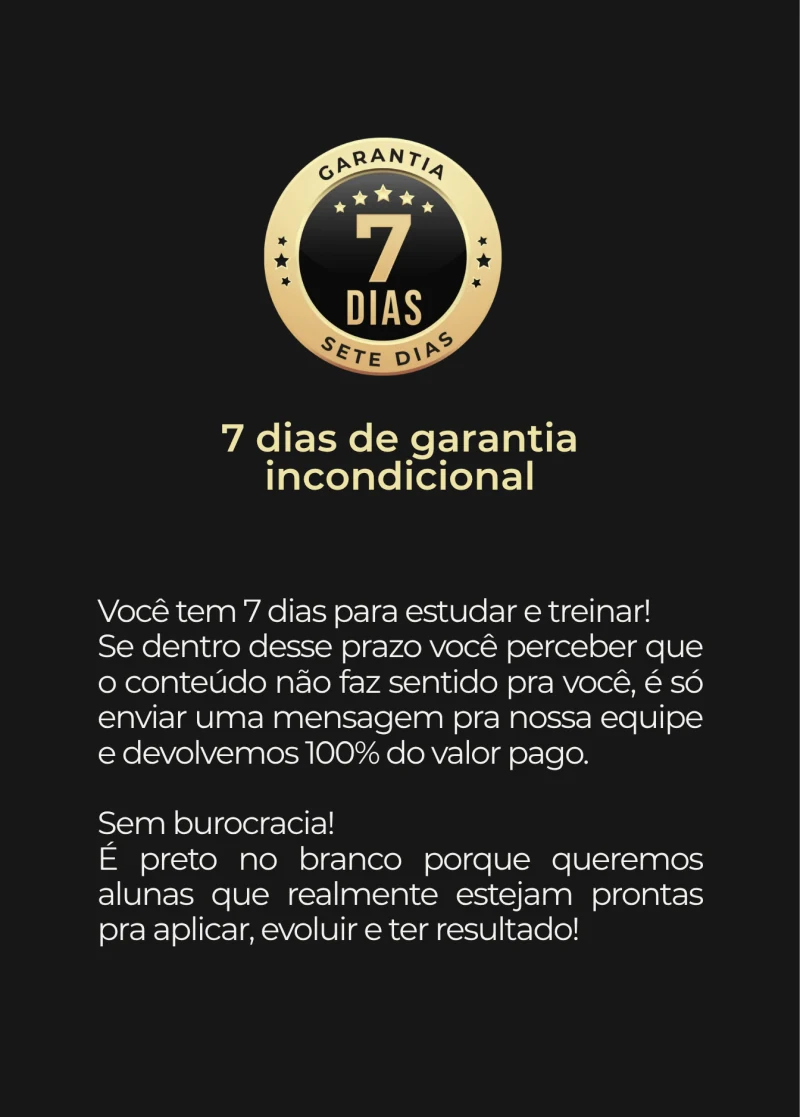 Garantia incondicional de sete dias